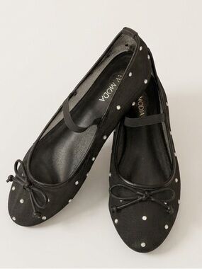 Top Moda Rhinestone Mesh Mary Jane Ballet Flats Size 8